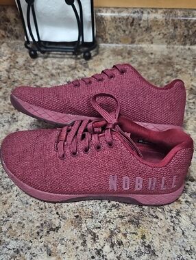 NOBULL men’s Maroon Knit Trainers